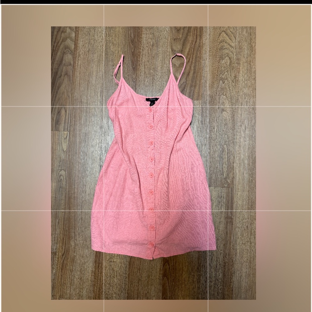 Pink Linen Forever 21 Summer Dress S